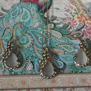 peacock earrings and necklace set